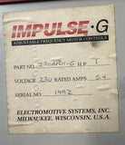 Electromotive Systems 230AFD1-G Impulse G Adjustable Frequency Motor Control 1HP