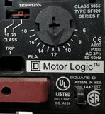 Square D 9065SF020 Motor Logic Solid State Overload Relay Series F 600V 3-Pole
