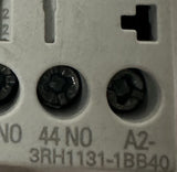 Siemens 3RH1131-1BB40 Contactor Relay 3 NO + 1 NC 24VDC 6A