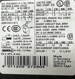 Siemens 3RT1017-1AB01 Power Contactor 3-Pole 5.5 kW 24 V AC Coil 50/60 Hz