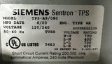 Siemens TPS-A9/080 Sentron TPS Transient Voltage Surge Suppressor 120/240V