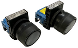 Lot of (2) Fuji Electric AR22G3R Pushbutton Switch Black 250V 6A