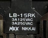 Lot of (4) Nikkai LB-15RK Illuminated Push Button Switch 3A 125/250V