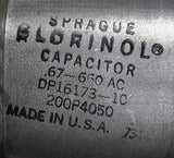 Sprague DP16173-10 Clorinol Capacitor 0.67-660VAC 200P4050