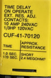 Potter & Brumfield CUF-41-70120 Time Delay Relay 120/240V DPDT 10A w/ Socket