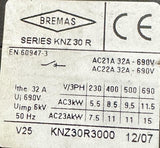 Bremas KNZ30R3000 Rotary Disconnect Switch 32A 690V