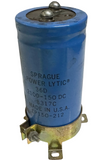 Sprague 36D Powerlytic Aluminum Electrolytic Capacitor 2100 uF 150 DC w/ Clamp