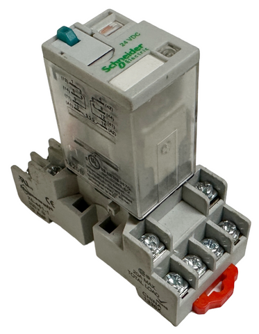 Schneider Electric Magnecraft 782XBX2M4L-24D Relay 24VDC 10A w/ 70-461-1 Socket