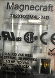 Schneider Electric Magnecraft 782XBX2M4L-24D Relay 24VDC 10A w/ 70-461-1 Socket