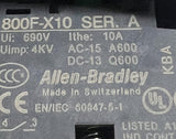 Allen-Bradley 800F-X10 Selector Switch Series A w/ Contact Block