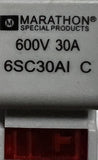 Lot of (2) Marathon 6SC30AI C Fuse Holder 30 A 600 V Class CC
