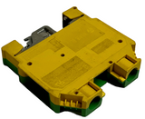 Wieland WKN16 SL/U Terminal Block Green/Yellow 14-4AWG DIN Rail Mount