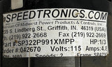 Speedtronics SP322P991XMPP Motor 1/3 HP 115 V 4.8 A Frame SP42Y