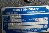 Boston Gear 71330J Right-Angle Worm Gear Reducer 30:1 Ratio 0.32 HP 713-30-J