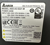 Delta ASD-A3-0221-M AC Servo Drive 200W 200-230V 50/60Hz 3PH/1PH