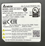 Delta ASD-A3-0221-L AC Servo Drive 200W 200-230V 50/60Hz 3PH/1PH