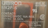 Omron MK2P-S General Purpose Relay DPDT 250 VAC / 28 VDC 10A w/ RC-122 Socket