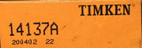 Timken 14137A Tapered Roller Bearing Single-Cone 1.375″ Bore 0.771″ Width