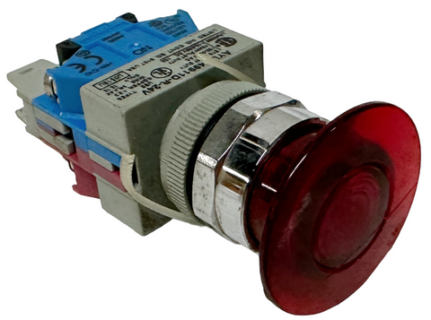 IDEC AYLW49911D-R-24V Emergency-Stop Lighted Pushbutton Red Mushroom 24 V