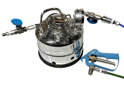 Millipore XX6700P01 Dispensing Pressure Vessel 1 Gal w/ Gauge & Dispenser Gun