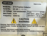 Bio-Rad Model 2110 Fraction Collector 100/120/220/240V 15W 50/60Hz