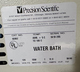 Precision Scientific Model 50 Reciprocal Shaking Water Bath 120V 1550W 66802