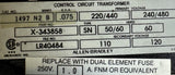 Allen-Bradley 1497-N2 Control Circuit Transformer 220/240/480-110/120V X-343858