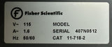 Fisher Scientific 11-718-2 Dry Bath Incubator 115V 50/60Hz 1.6A