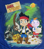 Disney Boy's Jake And The Never Land Pirates Blue Short Sleeve Shirt Size Small
