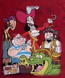 Disney Boys Jake And The Never Land Pirates Captain Hook's Crew Red Shirt Size S