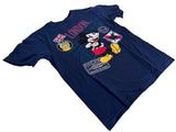 Disney Boys Mickey Mouse Around The World London Graphic Navy Shirt Size Medium