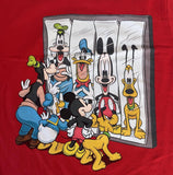 Disney Boys Mickey Mouse & Friends Fun House Mirrors Red Shirt Size Small