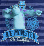 Disney Boys Monsters University Big Monster On Campus Blue Shirt Size Small