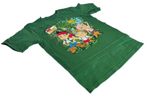 Disney Boy's Jake And The Never Land Pirates Green Short Sleeve Shirt Size M