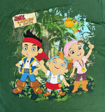 Disney Boy's Jake And The Never Land Pirates Green Short Sleeve Shirt Size M