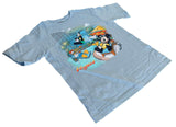 Disney Boys Mickey Mouse Pluto Donald Goofy Welcome To Vegas Blue Shirt Medium