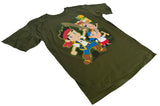 Disney Boy's Jake And The Never Land Pirates Olive Short Sleeve Shirt Size M