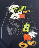 Disney Boys Mickey Mouse Halloween Fright Fully Fun Black Shirt Size Small