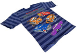Disney Boy's Cars Lightning McQueen & Friends Blue Short Sleeve Shirt Size Small