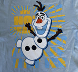 Disney Boys Frozen Olaf I'm Olaf Hot Blue Short Sleeve Shirt Size Large
