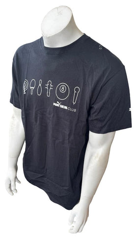 Puma Men's Puma Social Club Graphic Black Short Sleeve Shirt Size Large
