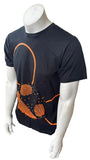 Anvil Men's Deadmau5 Orange Head Graphic Black Short Sleeve Shirt Size Medium