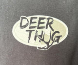 Anvil Men's Deer Thug Graphic Black Short Sleeve Shirt Size Large