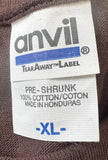 Anvil Men's Deer Thug Graphic Brown Short Sleeve Shirt Size X-Large