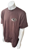 Anvil Men's Deer Thug Graphic Brown Short Sleeve Shirt Size X-Large