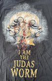 Anvil Men's Dawn of Ashes I Am The Judas Worm Graphic Black Shirt Size Large