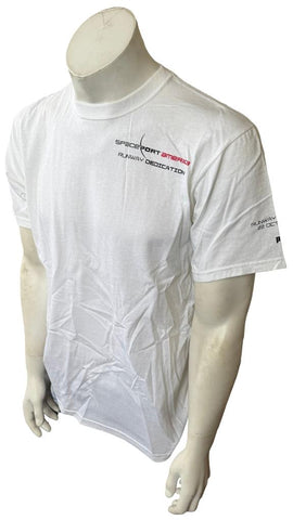 Anvil Men's Spaceport America Runway Dedication White Shirt Size Medium