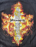 Anvil Men's Megadeth 2011 Tour Graphic Black Short Sleeve Shirt Size Large