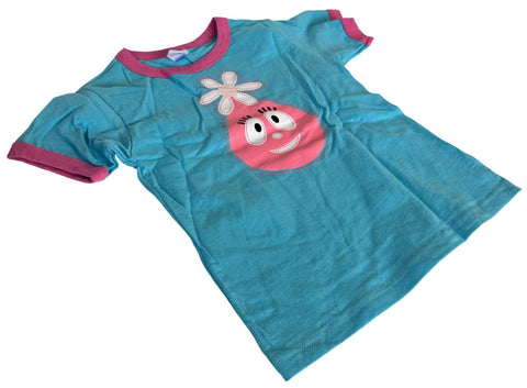 Rabbit Skins Yo Gabba Gabba Foofa Graphic Blue Short Sleeve Shirt Size 5/6