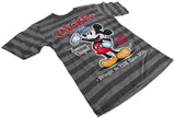 Disney Boys Mickey Mouse The Real Deal Graphic Gray Short Sleeve Shirt Size S